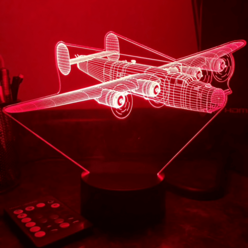 3D red lamp B24