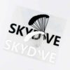 Sticker parachutisme skydiving noir ou blanc