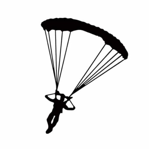 Stciker parachutiste noir