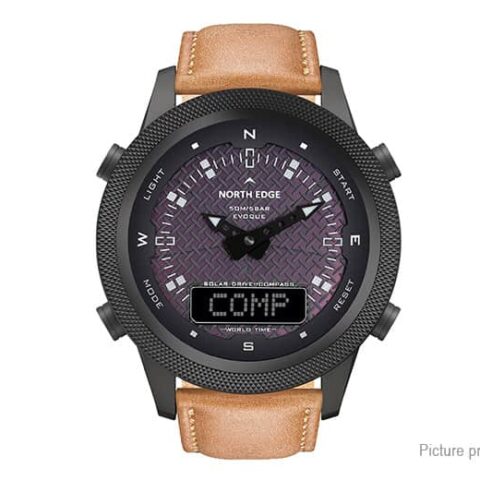 Solar compass watch