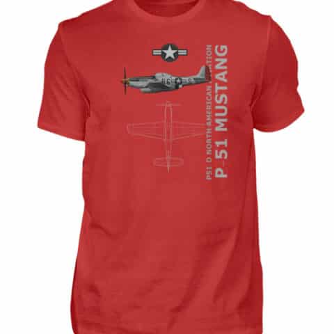 Tee-shirt P-51 MUSTANG - Men Basic Shirt-4