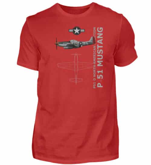 Tee-shirt P-51 MUSTANG - Men Basic Shirt-4