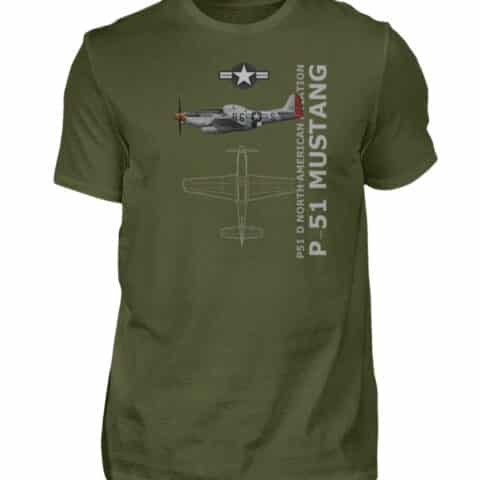 Tee-shirt P-51 MUSTANG - Men Basic Shirt-1109