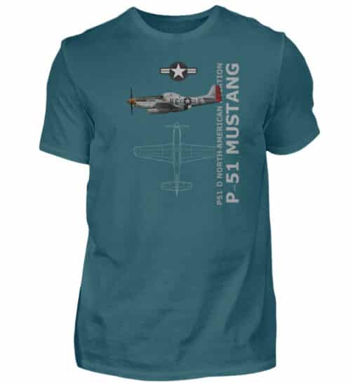 Tee-shirt P-51 MUSTANG - Men Basic Shirt-1096