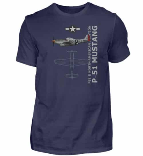 Tee-shirt P-51 MUSTANG - Men Basic Shirt-198