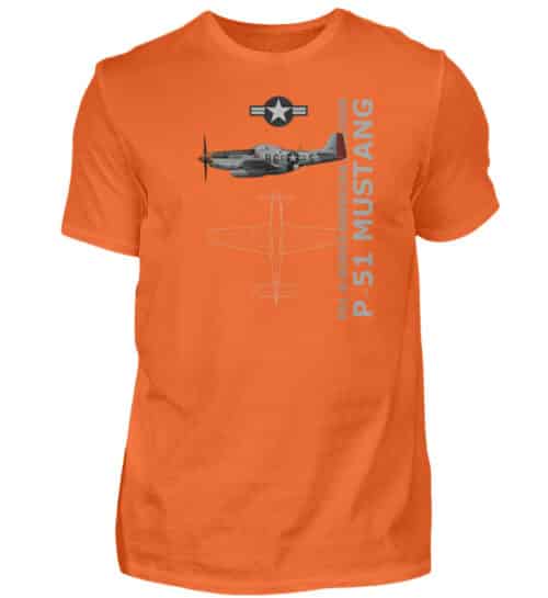 Tee-shirt P-51 MUSTANG - Men Basic Shirt-1692