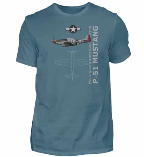 Tee-shirt P-51 MUSTANG - Men Basic Shirt-1230