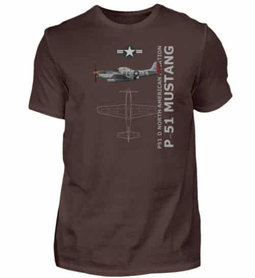 Tee-shirt P-51 MUSTANG - Men Basic Shirt-1074
