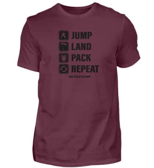 T-shirt JUMP LAND PACK REPEAT - Men Basic Shirt-839