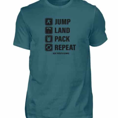 T-shirt JUMP LAND PACK REPEAT - Men Basic Shirt-1096