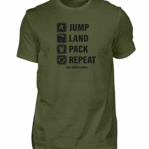 T-shirt JUMP LAND PACK REPEAT - Men Basic Shirt-1109