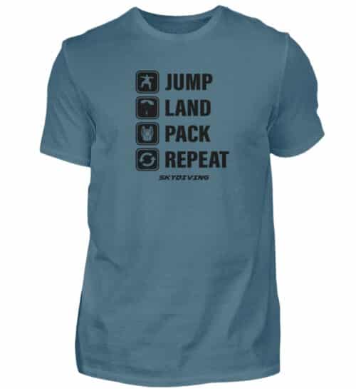 T-shirt JUMP LAND PACK REPEAT - Men Basic Shirt-1230