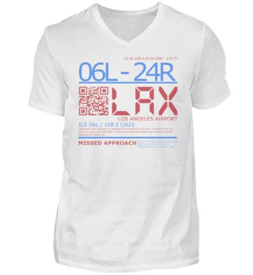 Los Angeles Airport 2 - V-Neck Shirt for Men-3