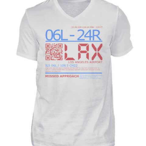 Los Angeles Airport 2 - V-Neck Shirt for Men-236