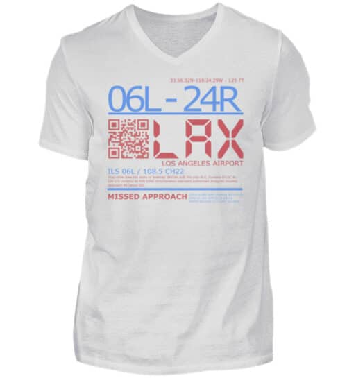 Los Angeles Airport 2 - V-Neck Shirt for Men-236