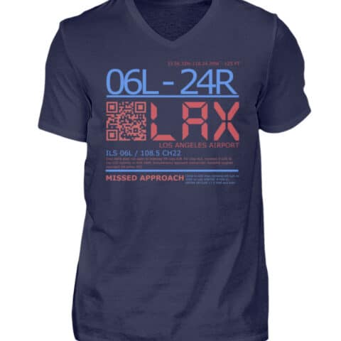 Los Angeles Airport 2 - V-Neck Shirt for Men-198