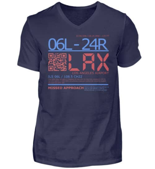 Los Angeles Airport 2 - V-Neck Shirt for Men-198