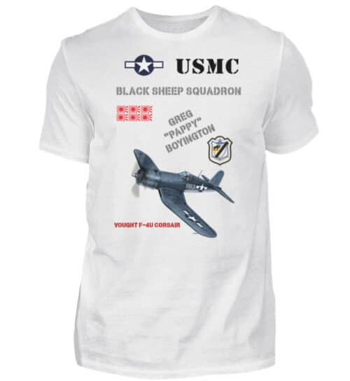 Pappy Boyington : Black sheep squadron - Men Basic Shirt-3