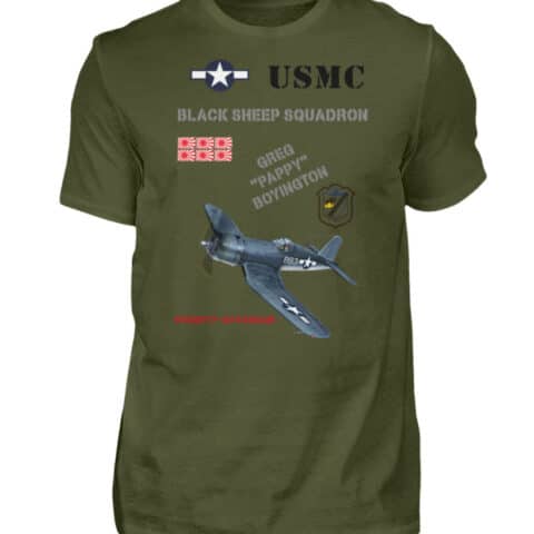 Pappy Boyington : Black sheep squadron - Men Basic Shirt-1109