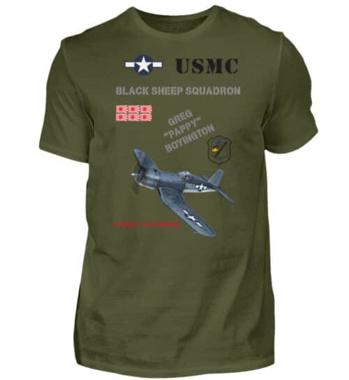 Pappy Boyington : Black sheep squadron - Men Basic Shirt-1109